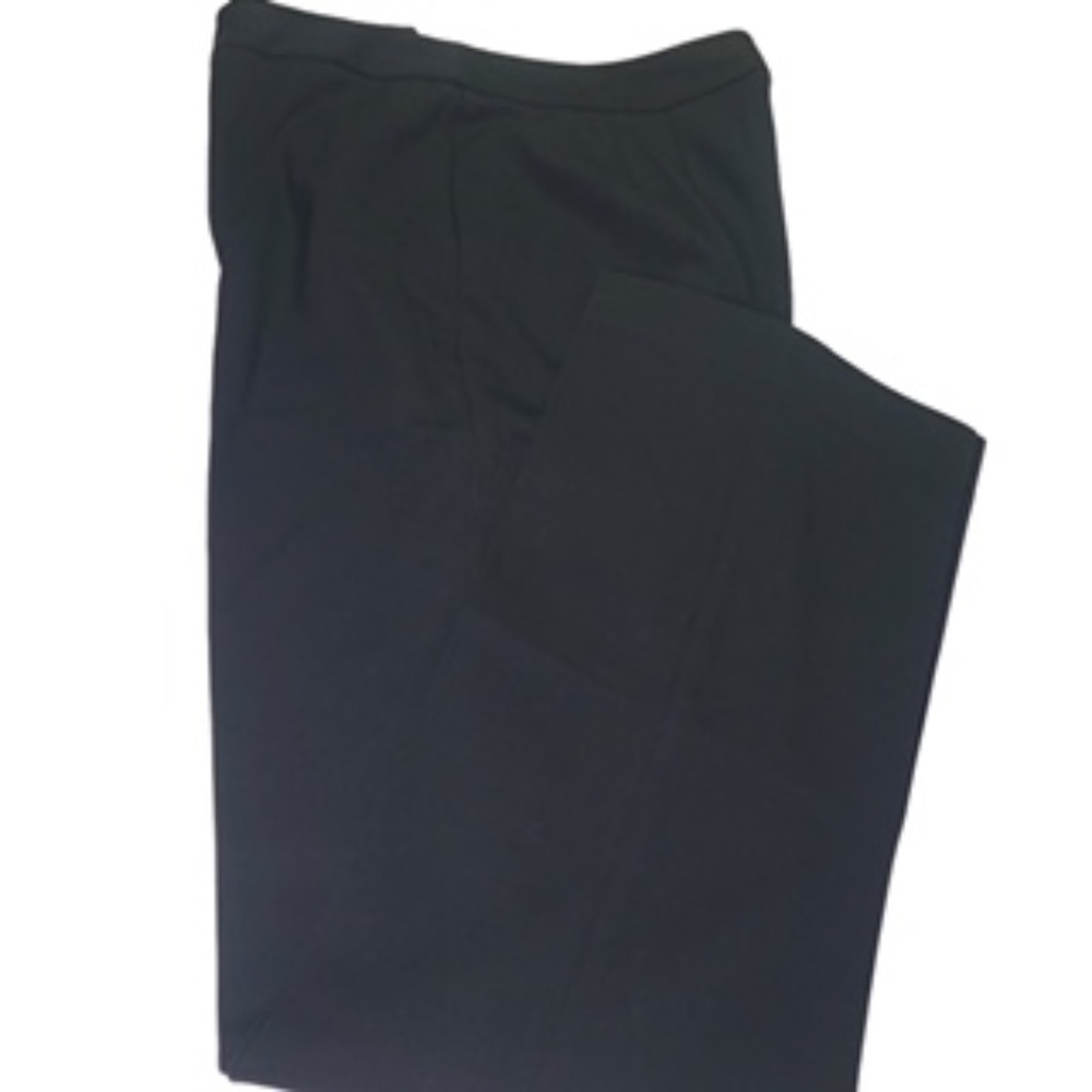Peck & Peck Straight Leg Center Front Closure Black Pants Size 6